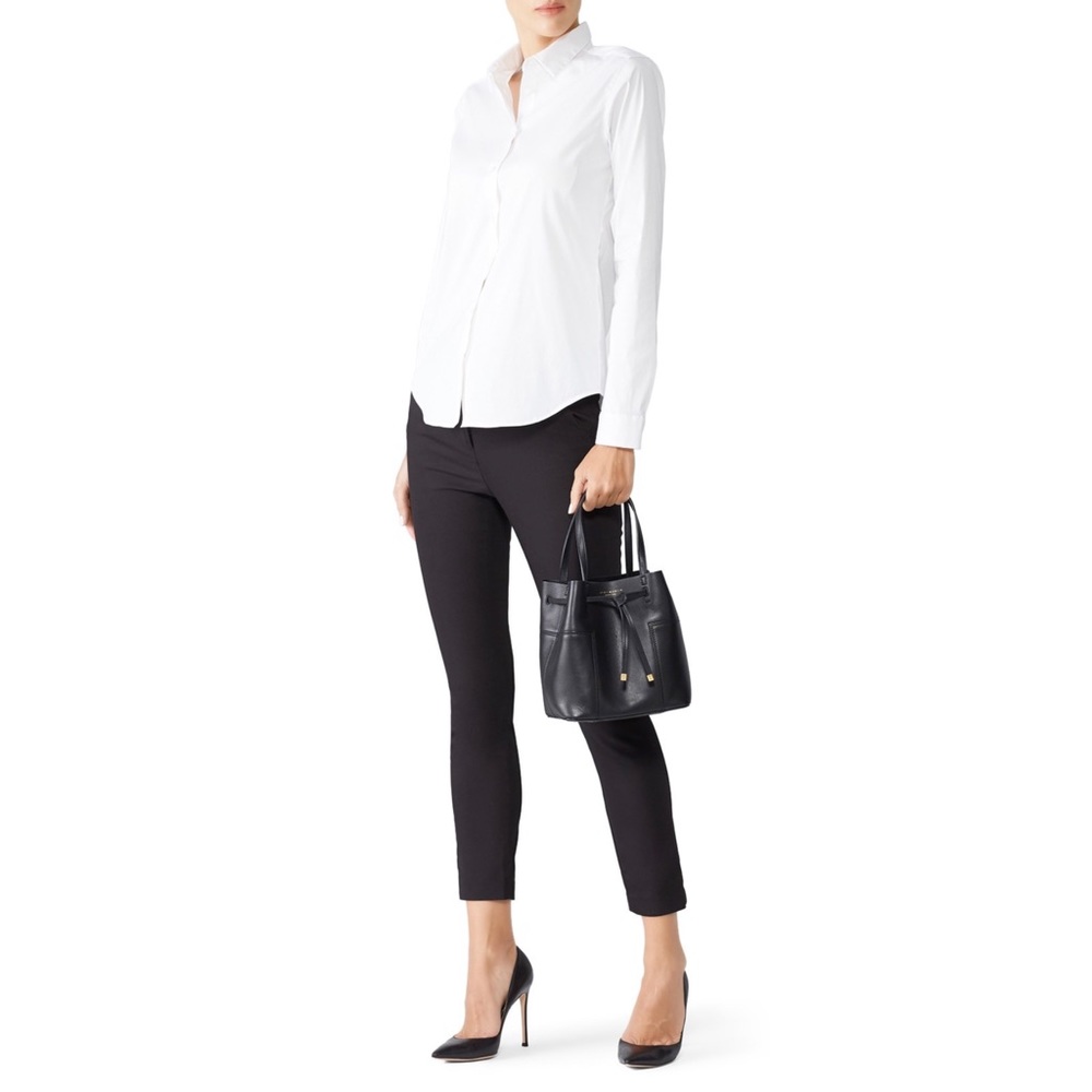 Tory Burch Black Block T Small Bucket Bag EUC - Picture 3 of 14